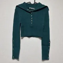 ZARA 襟付きリブセーター Mサイズ