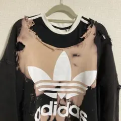 adidas ボロボロ ダメージ加工 スゥエット タイダイ
