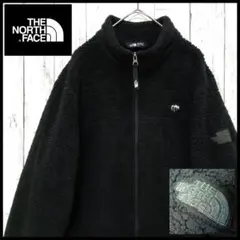 ノースフェイス★ボアジャケット L 刺繍ロゴ フリース ヴィンテージ 黒