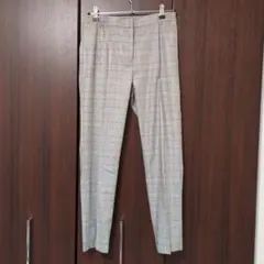 ZARA BASIC（ザラベーシック）グレー系チェックテーパードパンツ