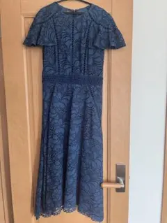 お値下げ！ネイビー レース マキシドレス サイズ36
