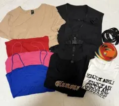 多機能ポケット付きベストとトップスセット