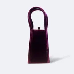 【希少・ヴィンテージ】LANVIN ランバン ハンドバッグ ベルベット ボルドーのサムネイル