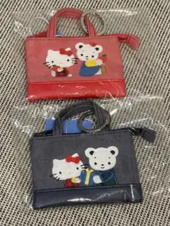 完売】ファミリア ミニデニムバッグ セット ハローキティ ネイビー