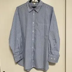 GU ジーユー　ストライプオーバーサイズシャツ