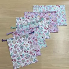 給食せット3日分ランチョンマットw20×25cmコップ袋 ハッピースイーツ女の子