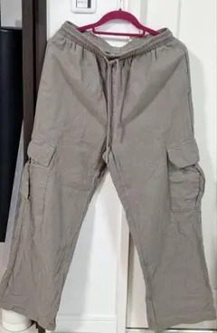 最終セール❗カーゴパンツ ♥️コットン100% 　春夏　秋　　カーキ　L