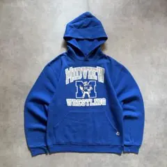 90s Russell Athletic カレッジロゴパーカー レスリング