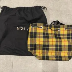 N°21 ヌメロヴェントゥーノ　チェック柄ショルダーバッグ