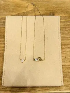 一粒ダイヤモンド ネックレス ゴールドカラー モナトリエ デール