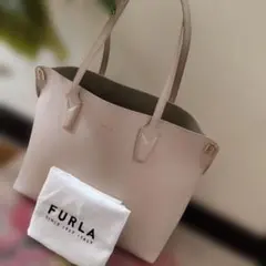 FURLA フルラ エラ ERA S レザー トートバッグ グレージュ 極美品