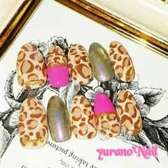 ネイルチップ ヒョウ柄