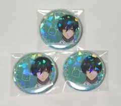 ブルーロック サンリオ ホログラム 缶バッジ 糸師凛 3点セット