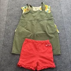 女の子 80cm コーデセット 2組 まとめ売り ワンピース 重ね着