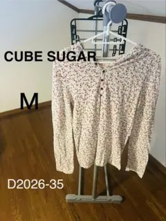 CUBE SUGAR フラワープリント 長袖Tシャツ Mのサムネイル