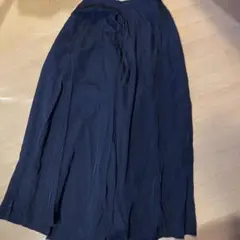 MURUA ムルーア　ボトムス　無地　紺　ネイビー プリーツ入り ワイドパンツ