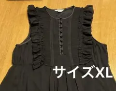 H&M ブラック　黒　ノースリーブワンピース　結婚式、女子会、パーティーなどに