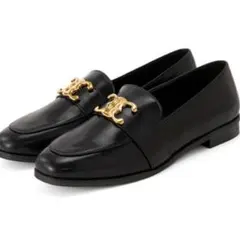 GRL 黒 zr1026 ローファー 金色ロゴ付き