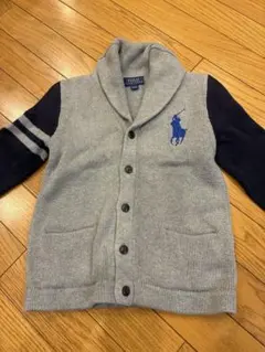 POLO RALPH LAUREN カーディガン グレー/ネイビー