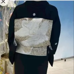 留袖セット 黒留袖 菊青海波 総刺繍留袖 河合美術織物謹製 六通 袋帯 