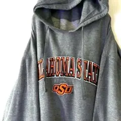 オクラホマ ステート OSU 刺繍 スウェット パーカー グレー 古着