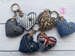 リメイクデニム☆ハートチャーム③