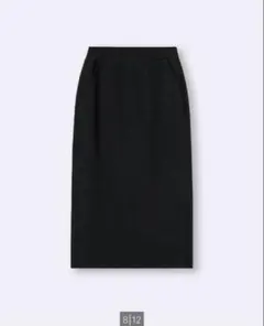 GU ヘビーウェイトスウェットナロースカート　ブラック　S