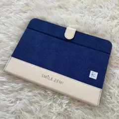 【スマイルゼミ】タブレットカバー　タブレットケース　デニム　ブルー　組曲コラボのサムネイル