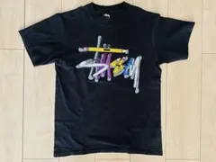 Stussy グラフィックプリント Tシャツ S ブラック