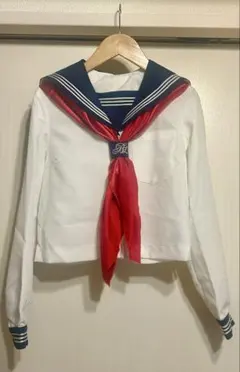 【美品】セーラー　コスプレ　ハロウィン　制服　JK　Mサイズ（ak347）