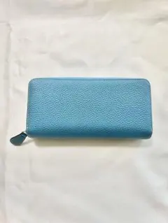 LUCKYSGH 青 長財布　レザー