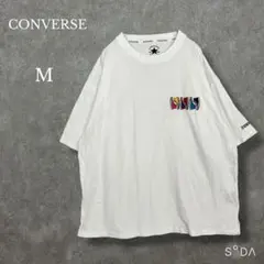 コンバース【M】半袖Tシャツ ハイカットスニーカー刺繍 トップス ホワイトのサムネイル