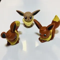 イーブイ　３匹　指人形 ソフビ バラ売り まとめ売り ポケモンキッズ