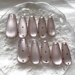 【即購入OK】❤︎マグネットネイル❤︎ハートネイル❤︎ワンホンネイル❤︎バレリーナ❤︎