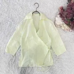 イマージュ カシュクールブラウス 七分袖 綿混 ストレッチ 7号 春夏のサムネイル