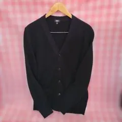 UNIQLO プレミアムラムウール カーディガン L ブラック 黒