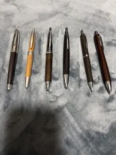 木製シャープペンシル、ボールペン6本