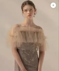 leja S チュールフリルボレロペイントマーメイドワンピースドレス