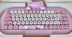 YUNZIIC68 猫耳キーボード ピンク ワイヤレス 新品未使用 - メルカリ