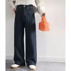 美シルエット。ハイウエストルーズデニムパンツ Classical Elf