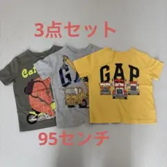 ベビーキッズGAP 半袖トップスまとめ売り　グリーン、イエロー、グレー