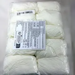 カシミヤ混シルク毛糸 10玉 計500g 合太 ミルキーホワイト 春夏