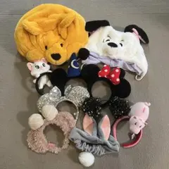 海外 ディズニー 100周年 ポップコーン カチューシャ ミニー チップと