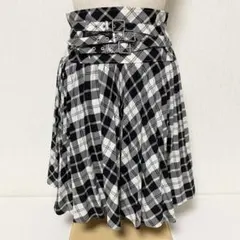 BURBERRY ノバチェック ベルト付き プリーツ フレア スカート 36 S