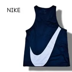 NIKE ナイキ　ブラック ロゴ タンクトップ　黒　サラサラ　大き目　バスケ