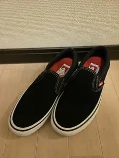 【廃盤未使用】VANS SLIP-ON PRO 26.5cm 赤タブ スエード黒
