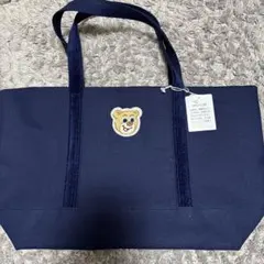 【新品未開封】フェイラー　オールドテディワッペントートバッグ　ネイビー　LL