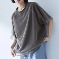 チュールレイヤード半袖Tシャツのサムネイル