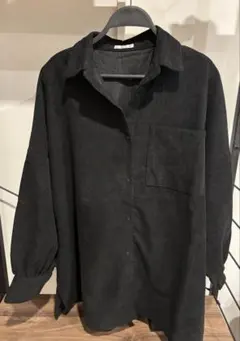 【新品】Helm コーデュロイ オーバーサイズ長袖シャツ ブラック Lサイズ★