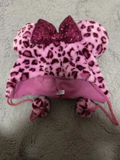 ディズニー ファンキャップ ヒョウ柄 ピンク